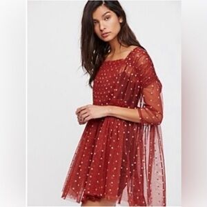 Free People Saya Sheer Tulle Tunic Top. Size XS.